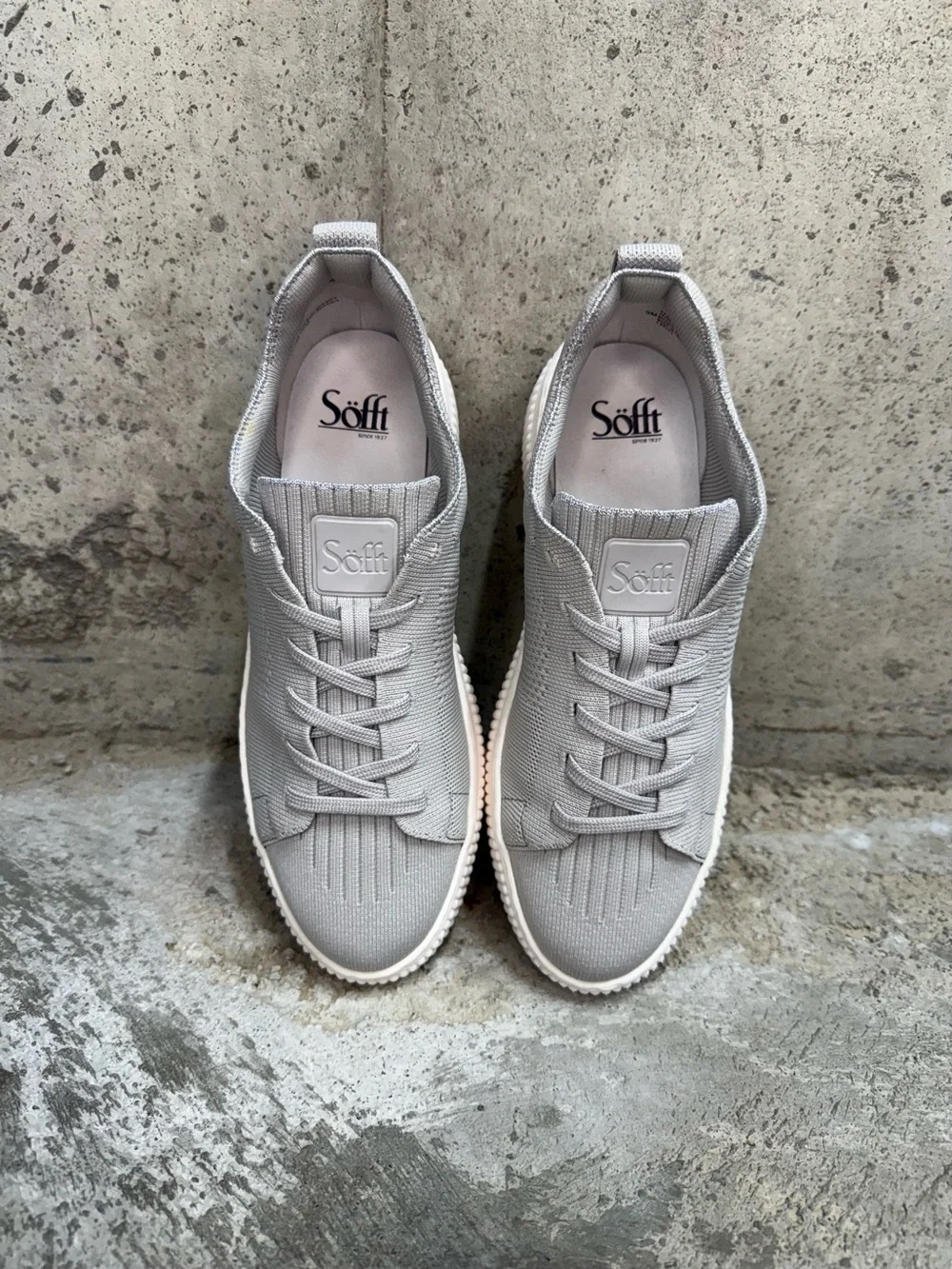 Sofft Faro Knit Comfort Sneakers Gray Size 9